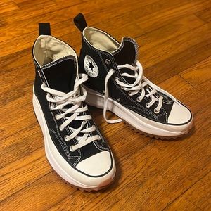 CONVERSE BLACK RUN STAR HIKE HI SNEAKERS